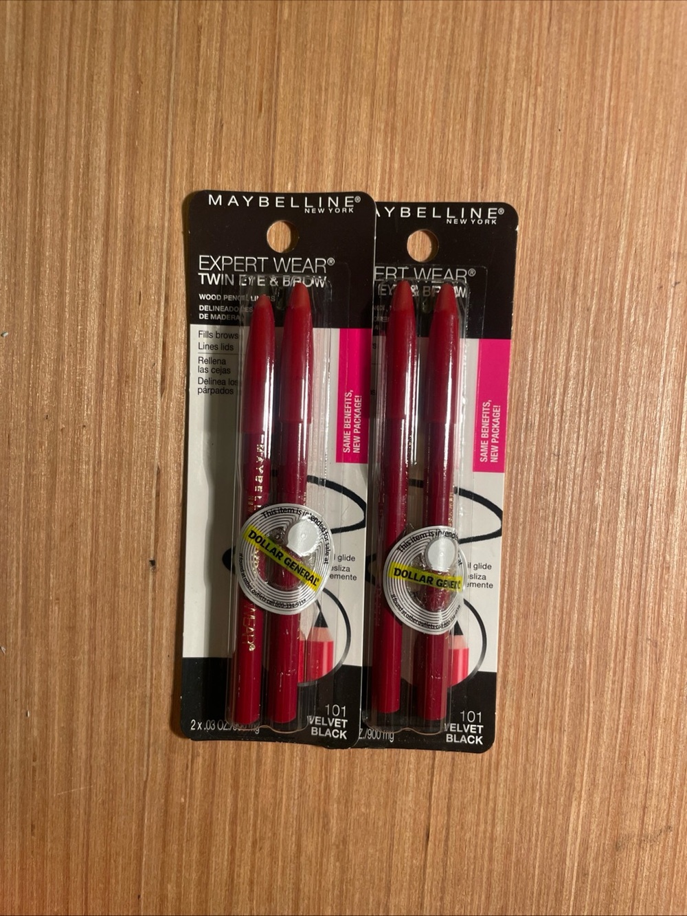 Maybelline Twin Eye & Brow Pencil Duo - QTY2  Velvet Black